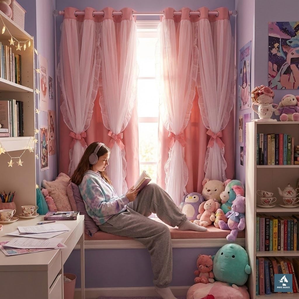 PONY DANCE sheer overlay adds soft light diffusion while preserving privacy