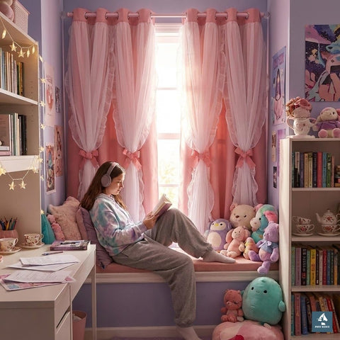 PONY DANCE sheer overlay adds soft light diffusion while preserving privacy