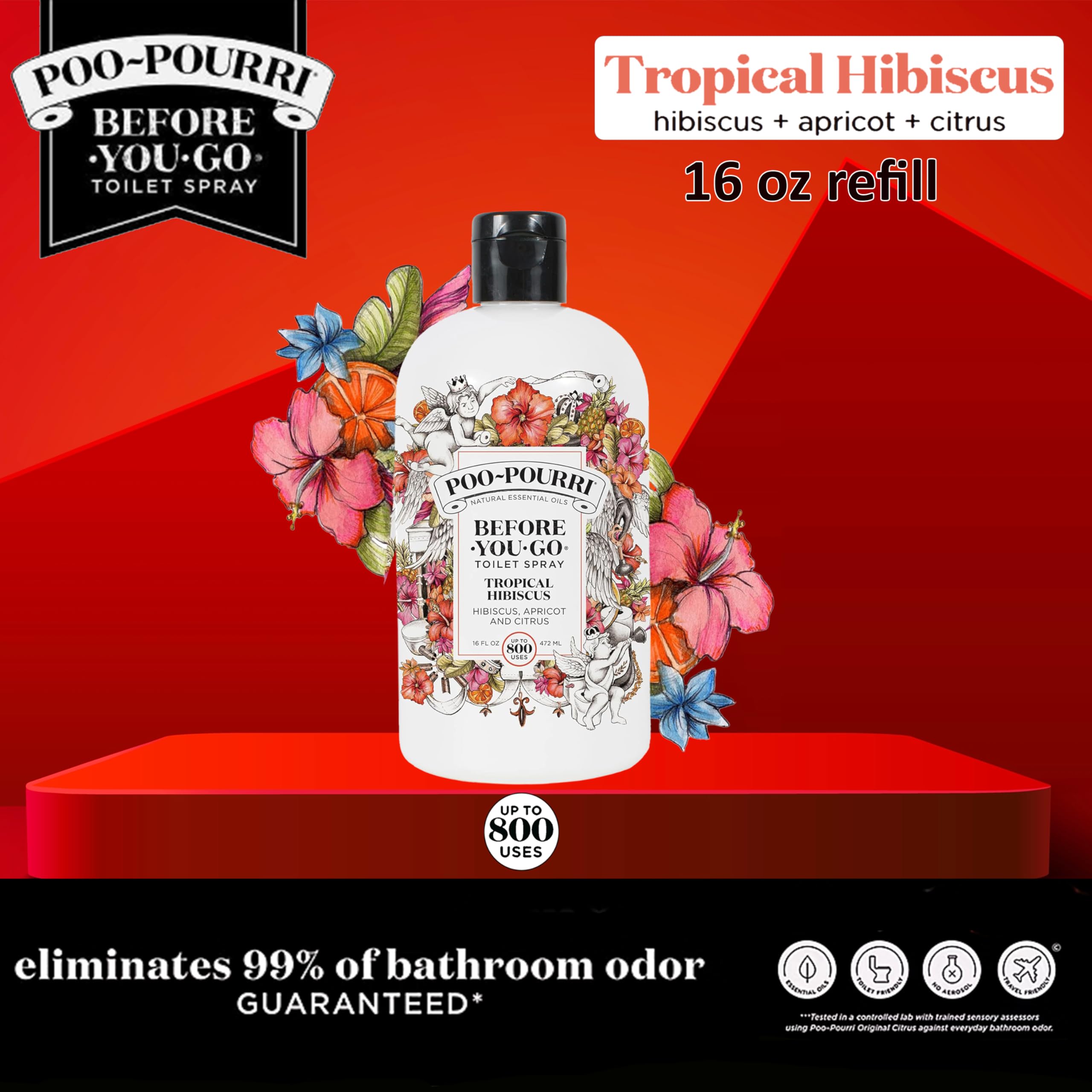 Refill bottle on bathroom shelf ready for quick scent setup