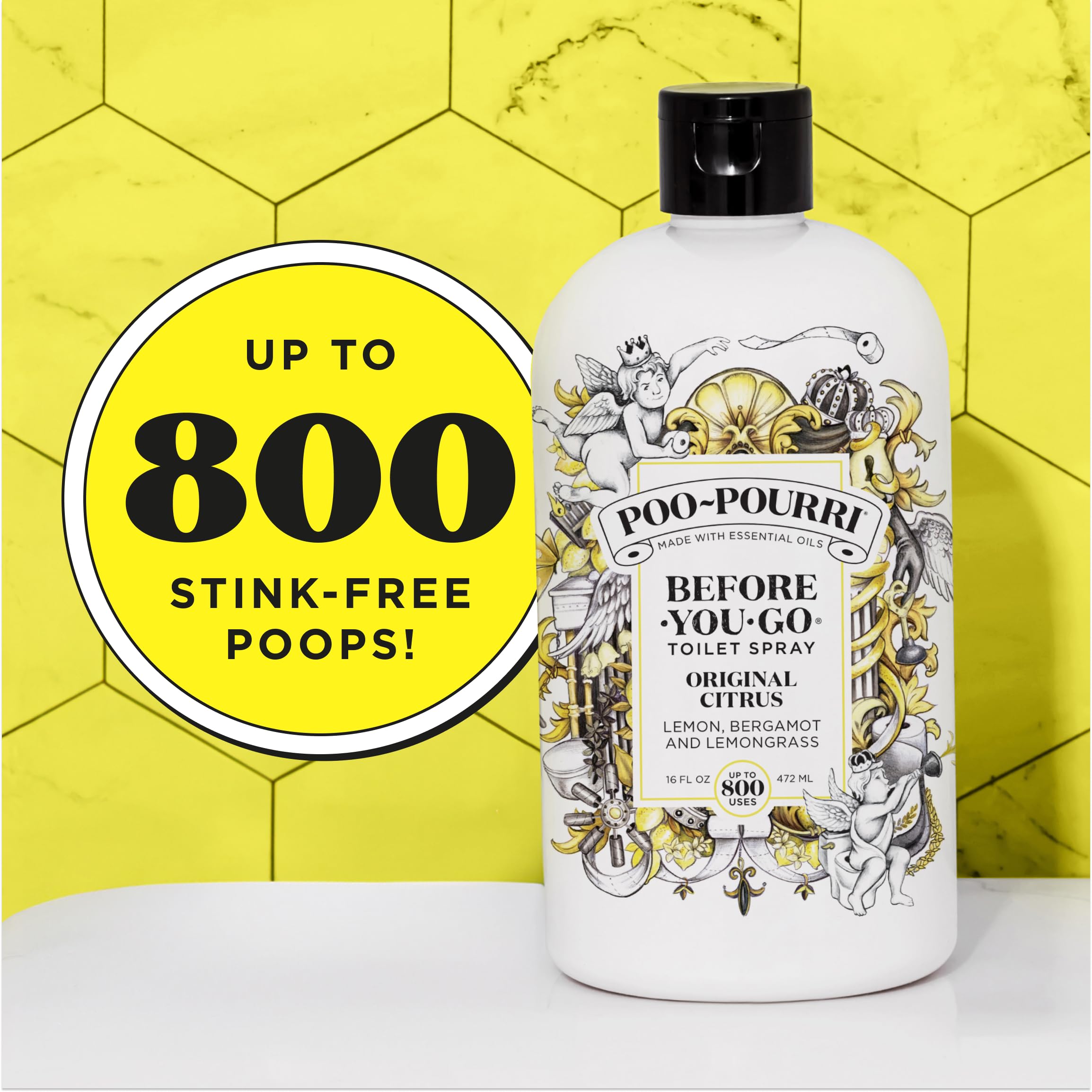 Packaging box of Poo-Pourri Original Citrus refill for sustainable storage.