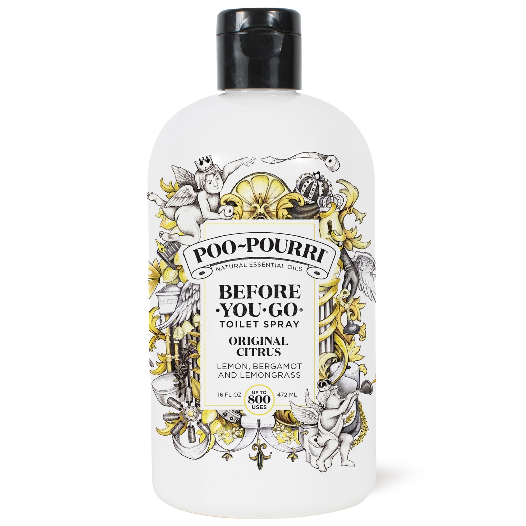 Poo-Pourri Original Citrus refill bottle ready for up to 800 uses.