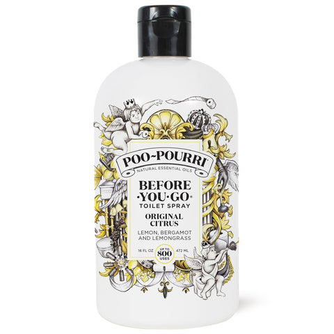 Poo-Pourri Original Citrus refill bottle ready for up to 800 uses.