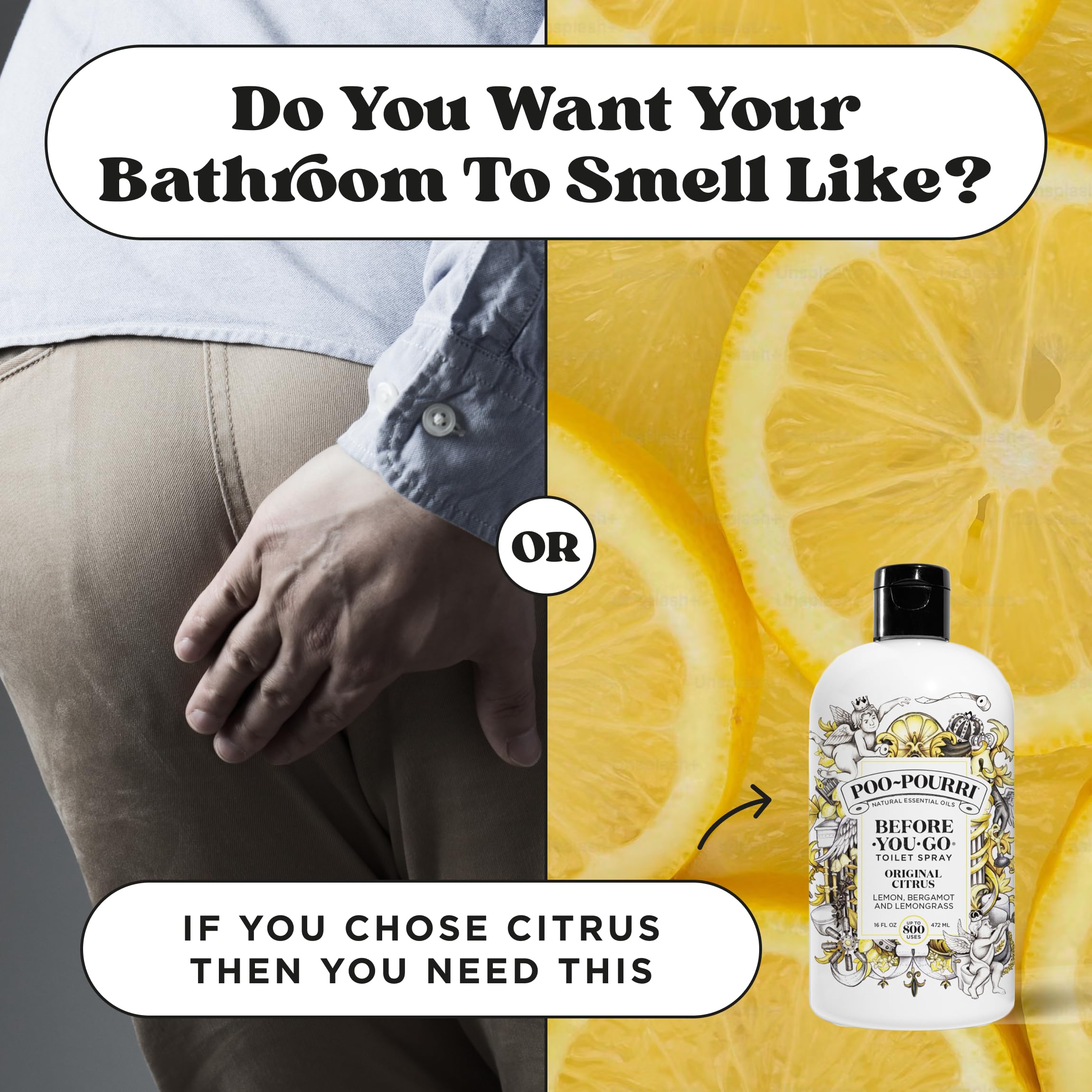 Refill in carton from Poo-Pourri Original Citrus for simple restocking.