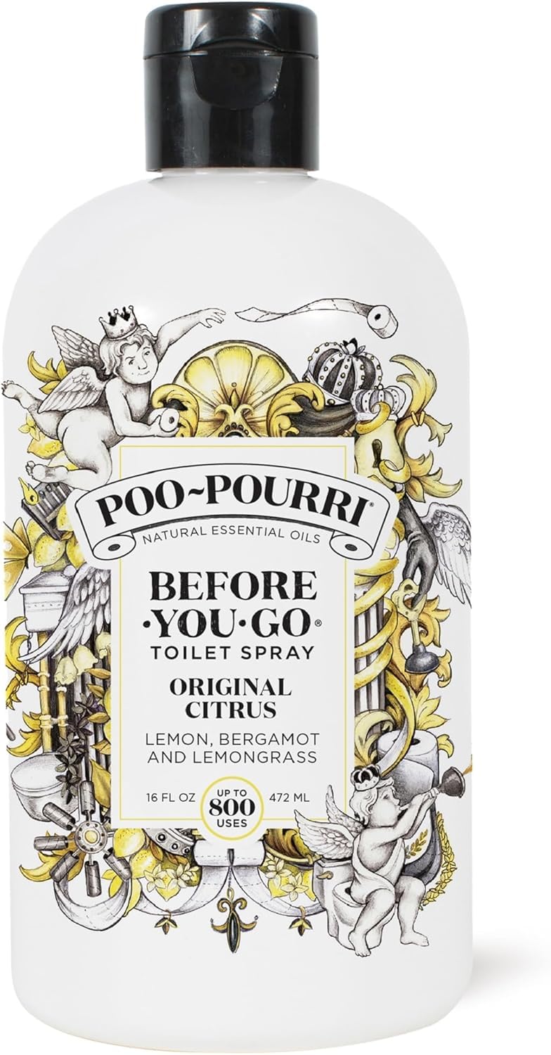 Poo-Pourri Original refill bottle front view for quick bathroom freshness.