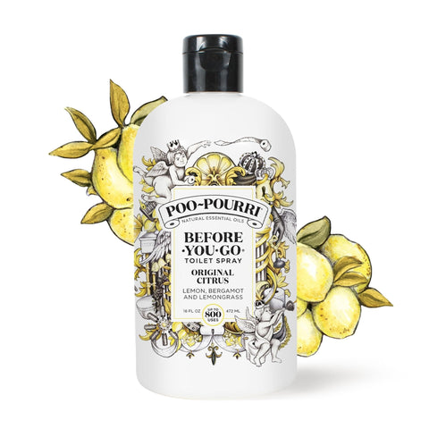 Poo-Pourri Original refill packaging box highlights sustainable design.