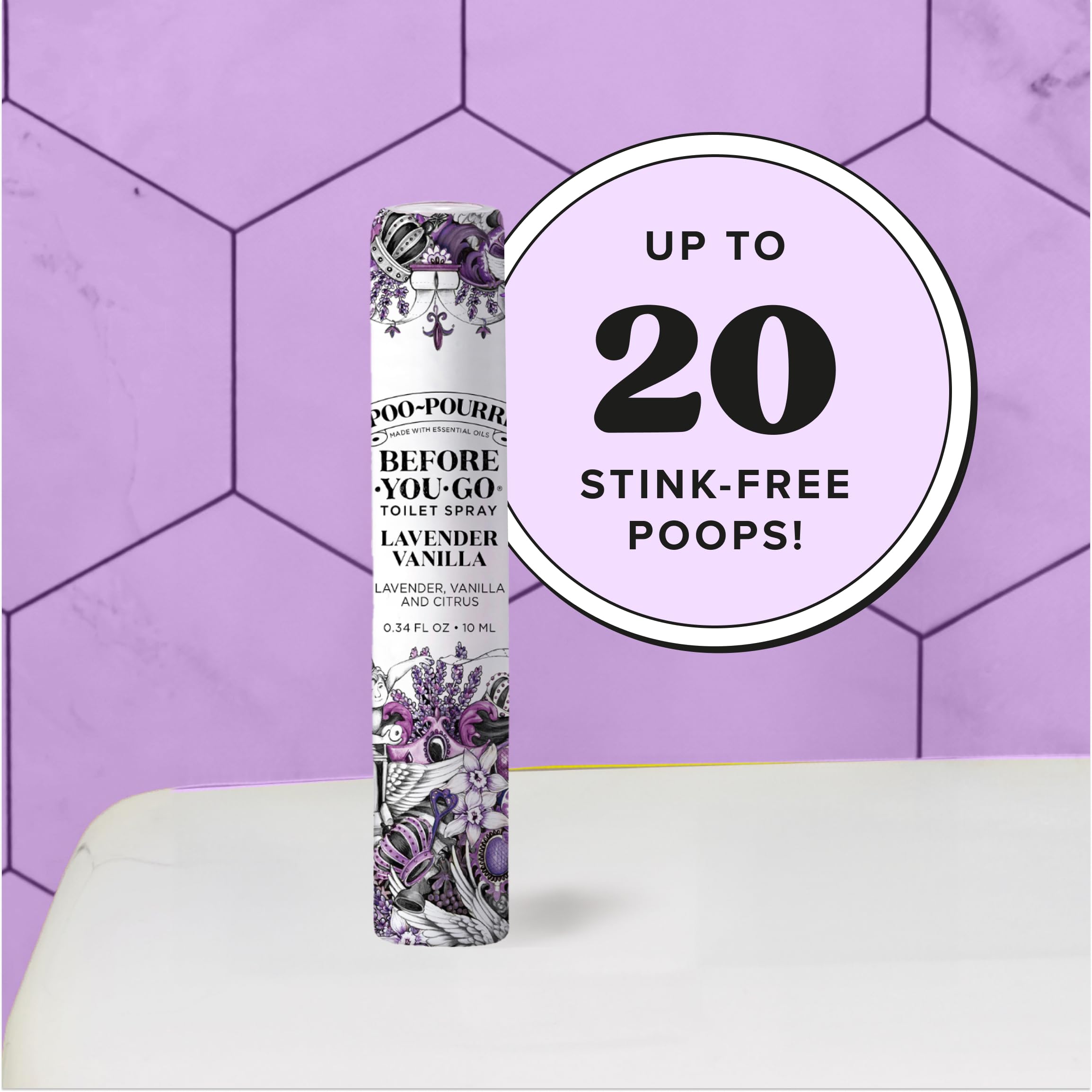 Poo-Pourri Vanilla Mint mini bottle designed for pocket-friendly freshness