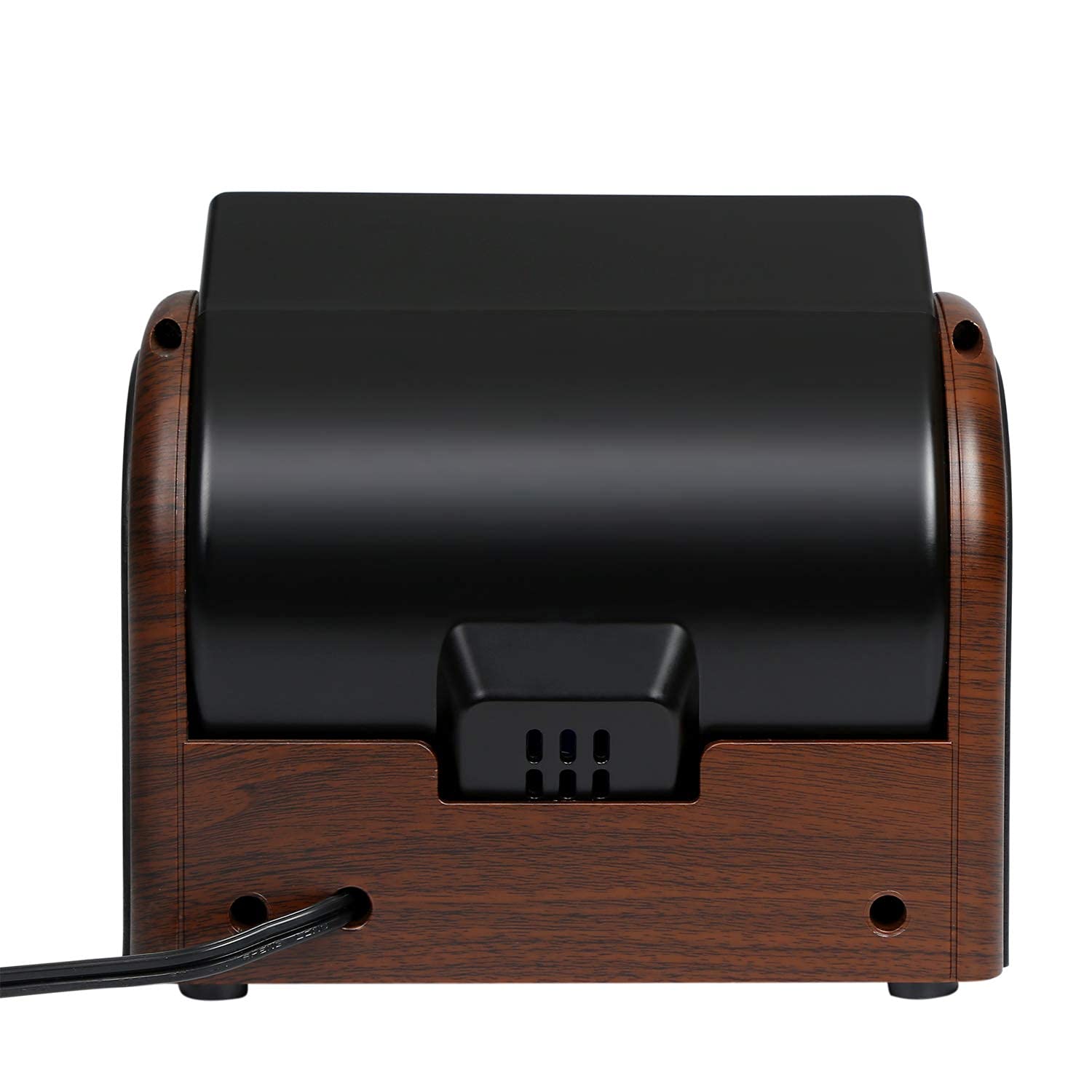 POOCCI desk fan retro brown sandalwood finish complements home office décor