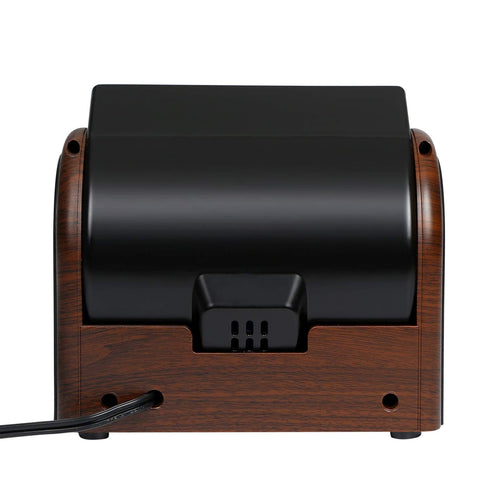 POOCCI desk fan retro brown sandalwood finish complements home office décor