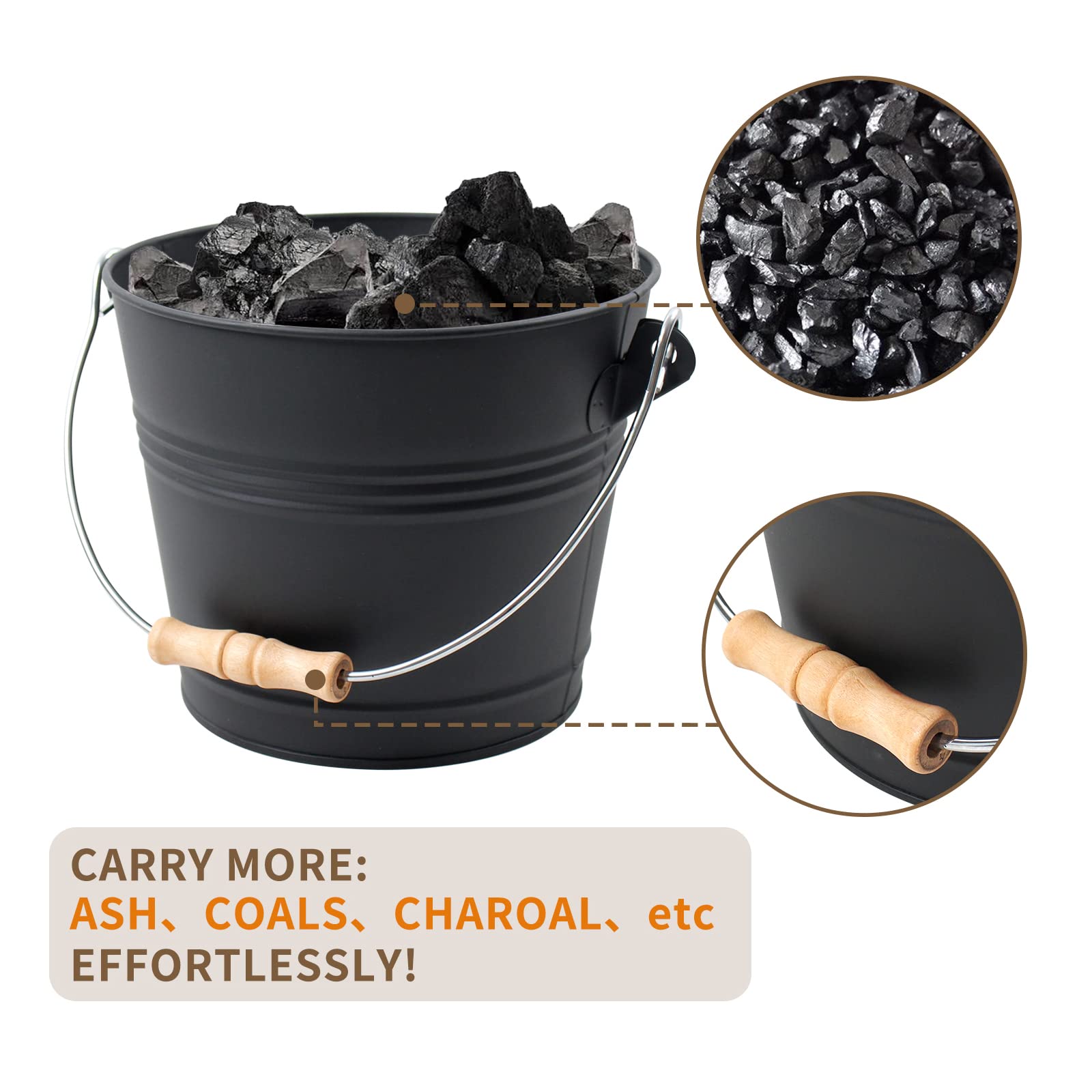 Poofzy ash bucket demonstrated for multi-purpose use on various fires