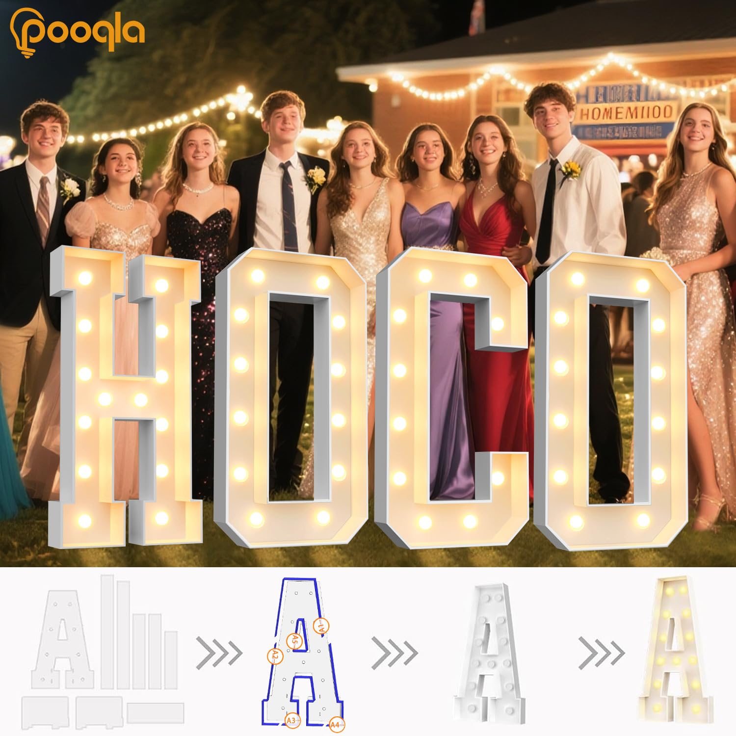 Pooqla customizable mosaic letters spell names or messages