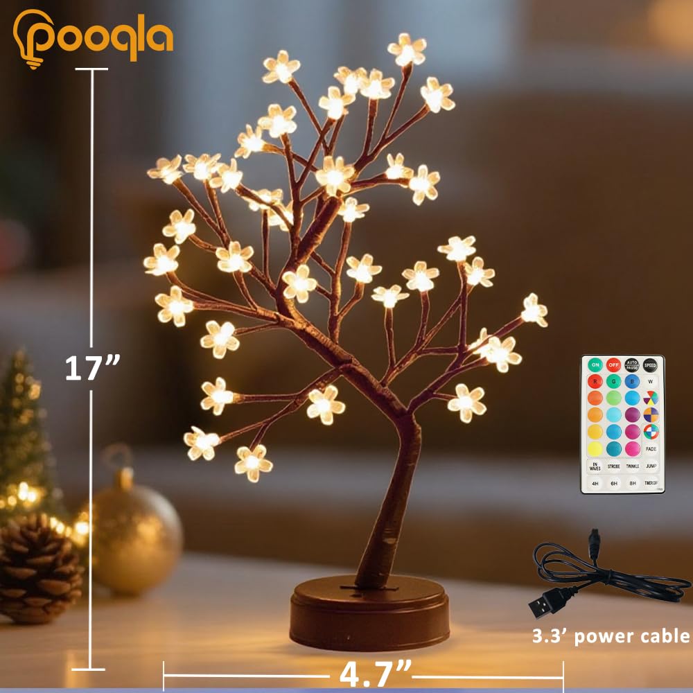 Pooqla table-top light suited for desks, bedrooms, and events.