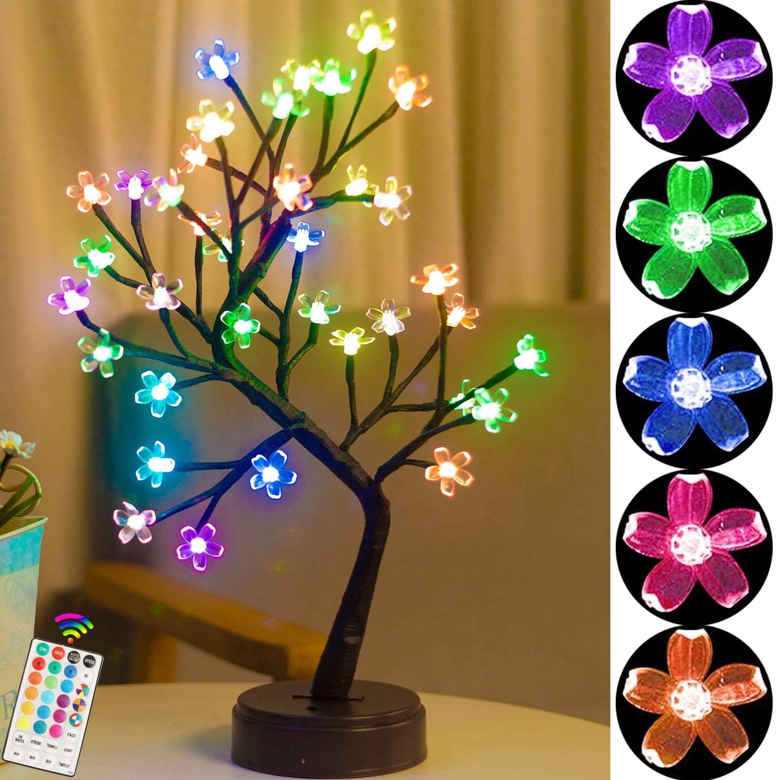 Pooqla cherry blossom tree enhances Valentines Day, Christmas, and special occasions.