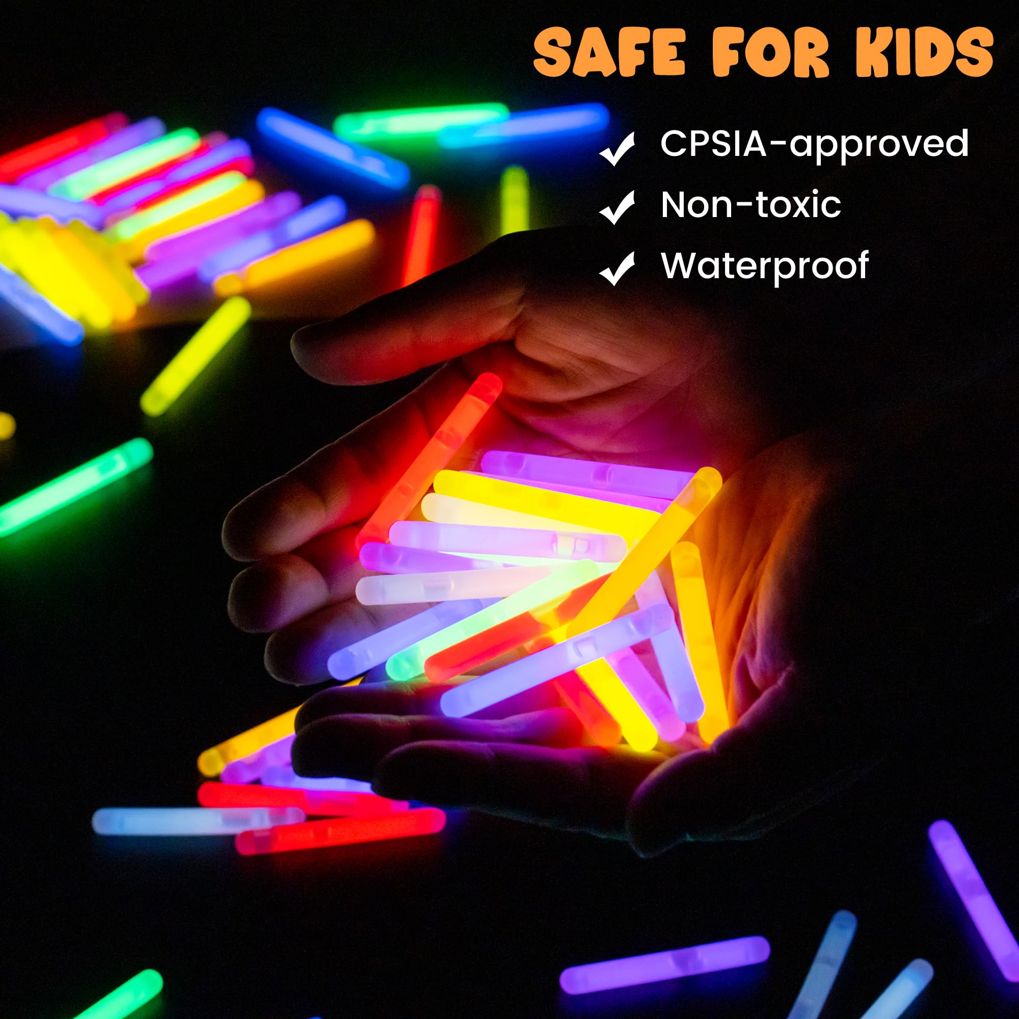 POPGIFTU mini glow sticks green glow for poolside fun.
