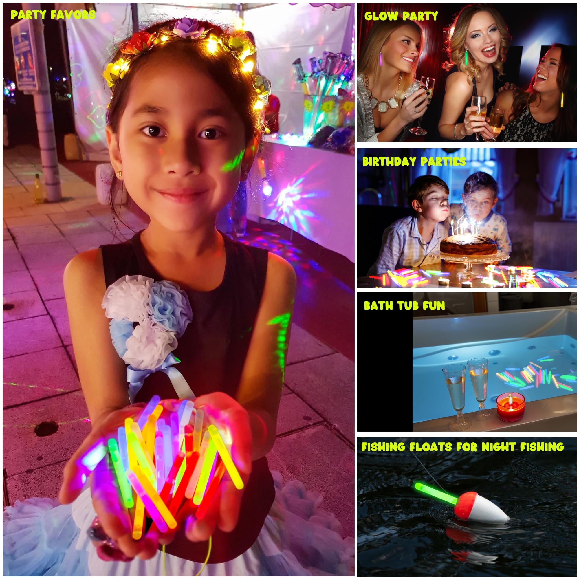 POPGIFTU mini glow sticks purple glow for magical nights.