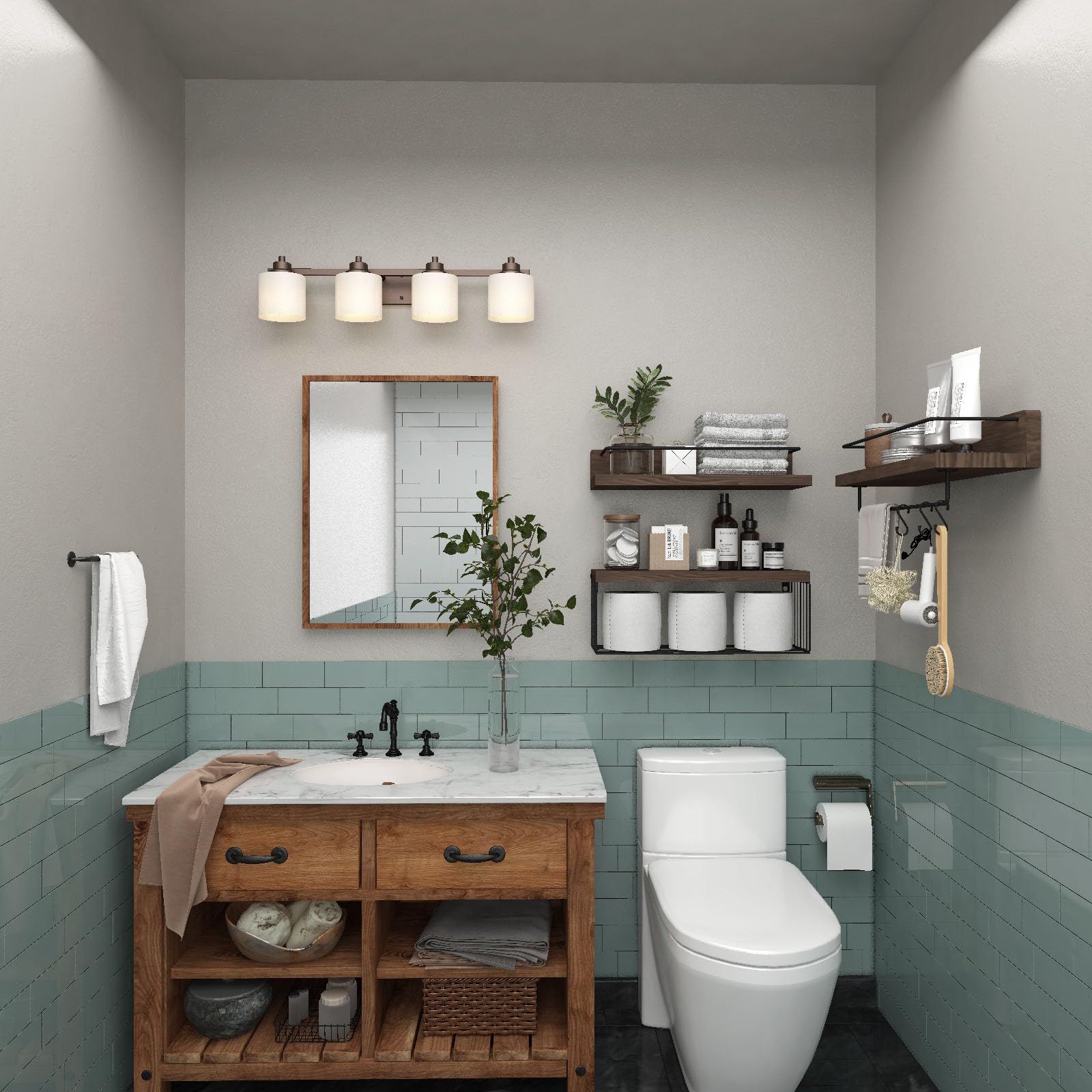 PopiShelves 3-piece kit includes all hardware for easy installation