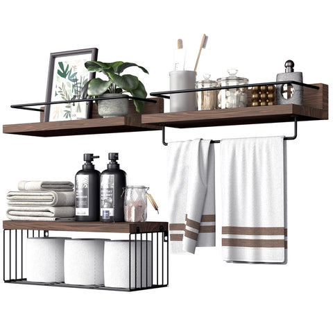 PopiShelves bathroom over-toilet set highlights space-saving design with three durable shelves
