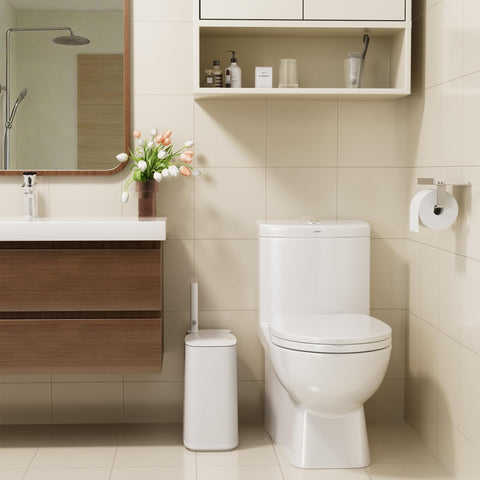 POPMOP modern bathroom decor complements compact restrooms