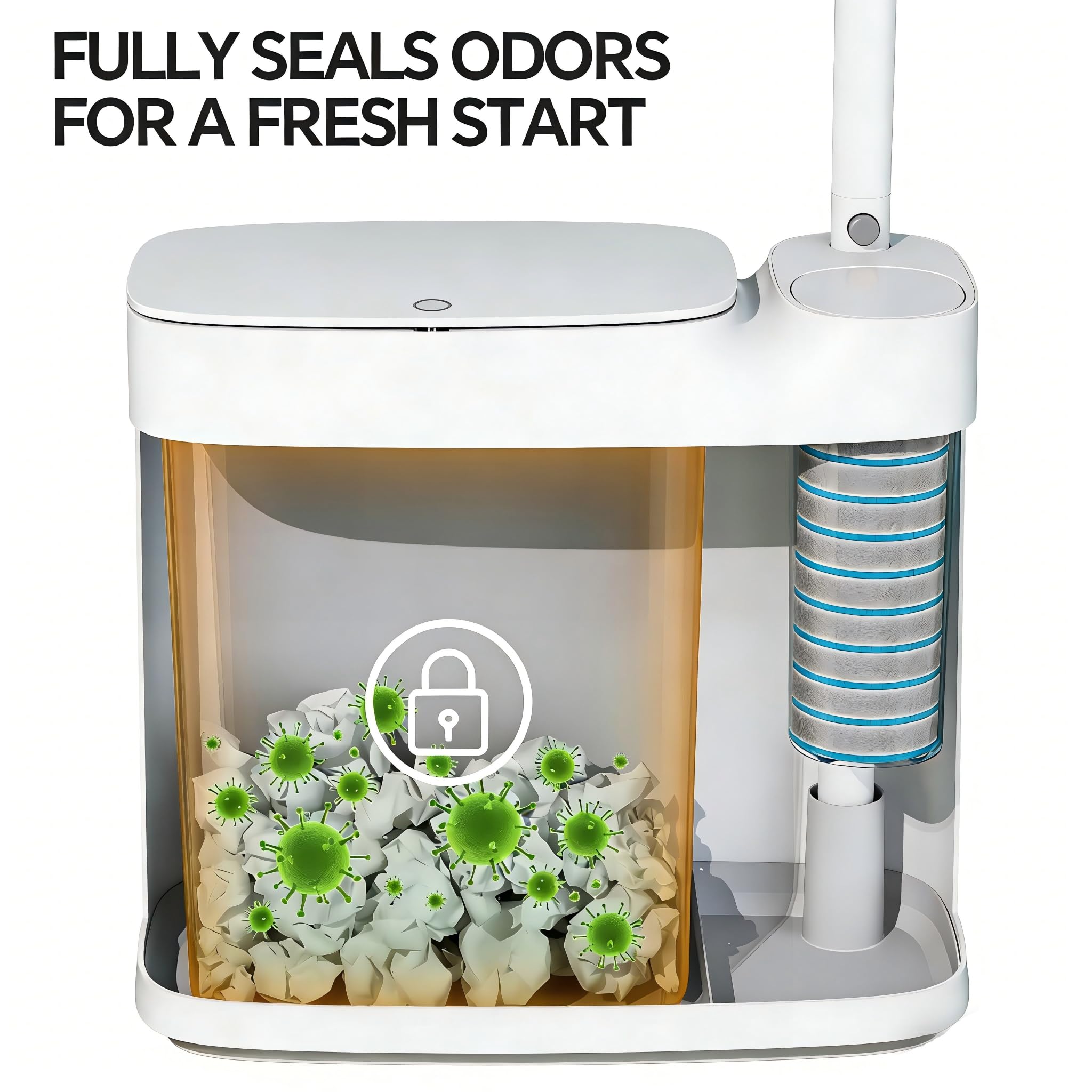 POPMOP space-saving design fits tight corners and small apartments