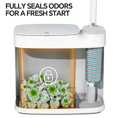 POPMOP space-saving design fits tight corners and small apartments