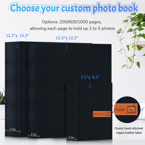 Popotop album layout shows 600 pockets for organized memories.