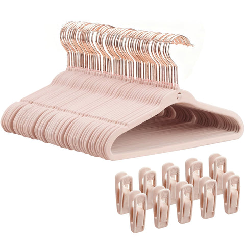 POPUBB Kids velvet hanger with 11-inch grip keeps newborn outfits neatly shaped.