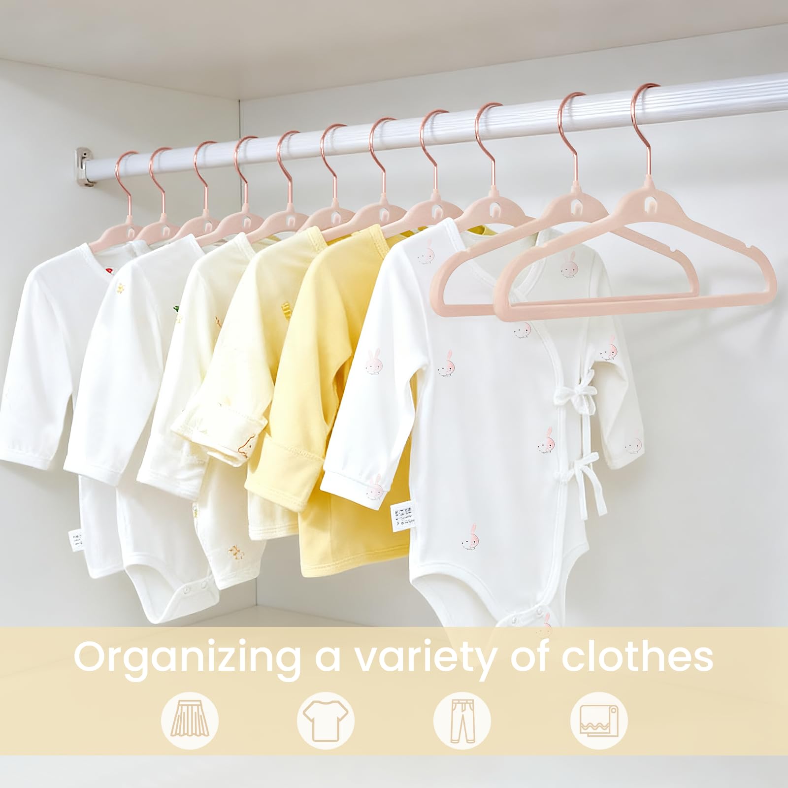 POPUBB Kids velvet hanger made of premium materials supports up to 10 lbs.