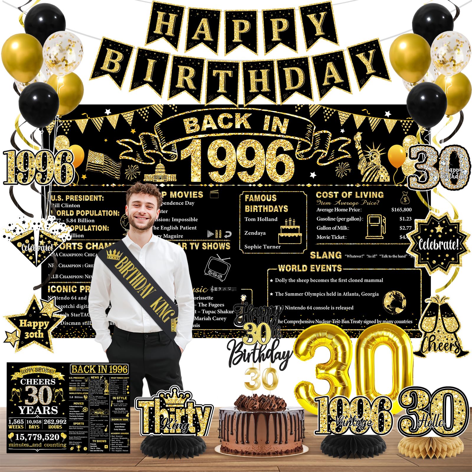 PopularLdo 30th birthday sash adds bold style for memorable photos.