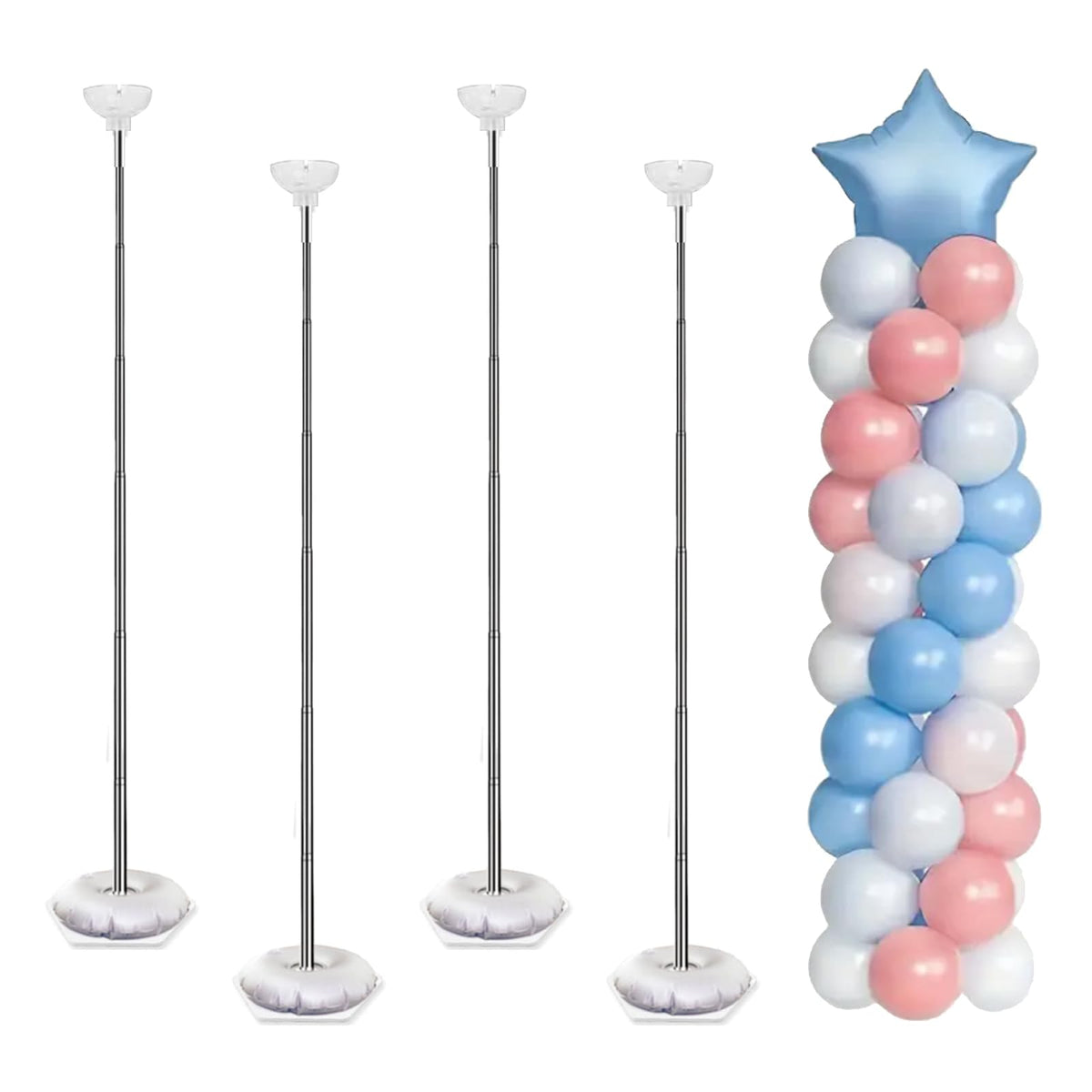 PopularLdo balloon column stand kit demonstrating quick tool-free assembly for fast setup.