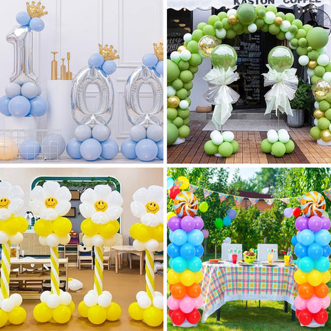 PopularLdo balloon stand kit shown in a completed setup for events like weddings or birthdays.