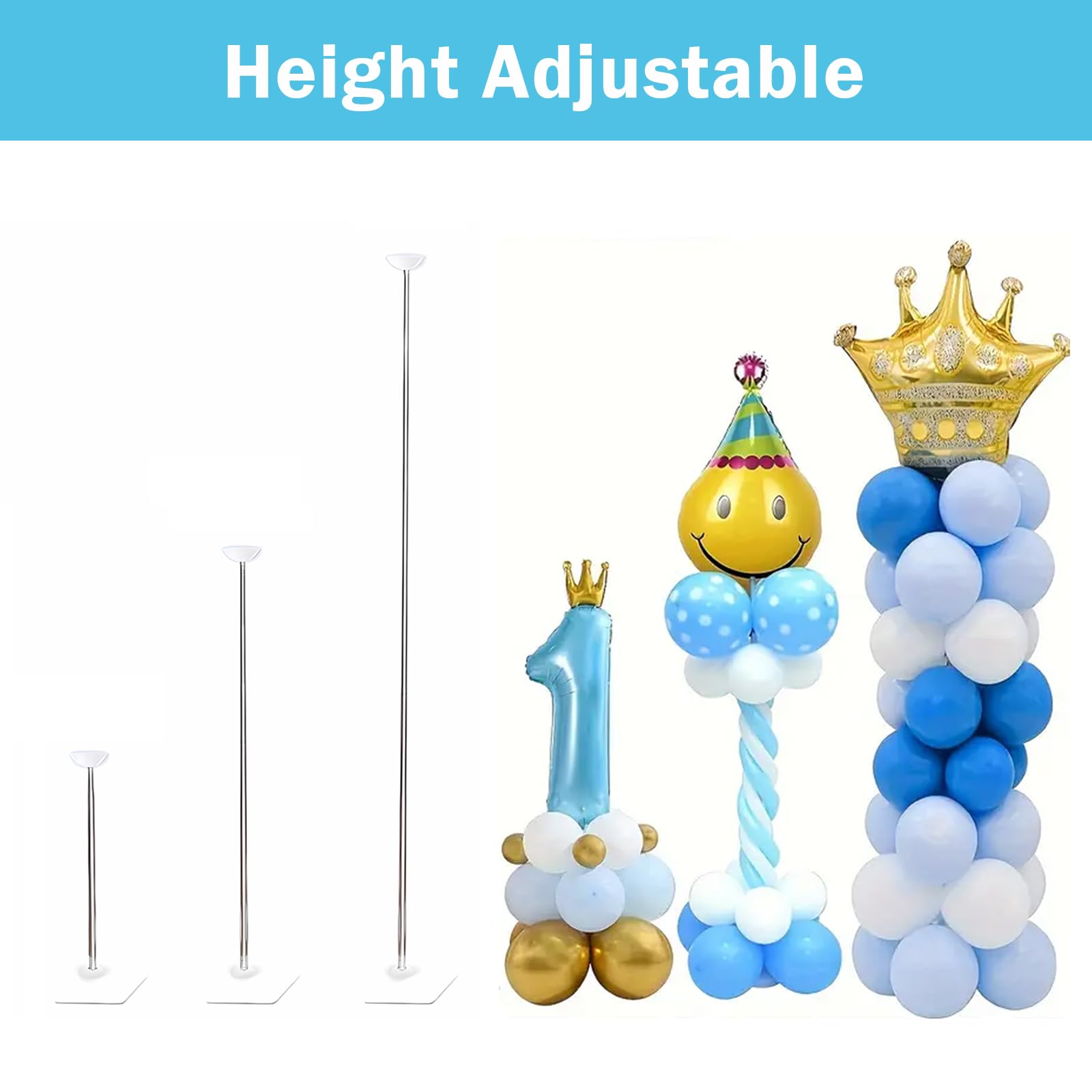 PopularLdo telescopic balloon stand highlights adjustable height for customizable displays.