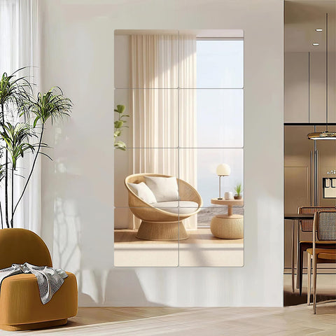 PopularLdo bathroom mirror tiles made from durable acrylic for moisture resistance
