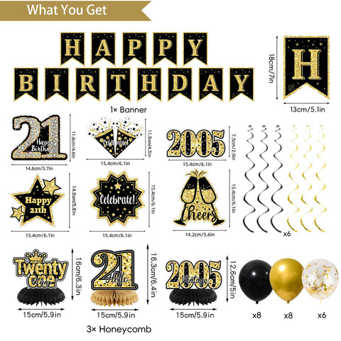 PopularLdo black gold sash and banner for a bold party look.