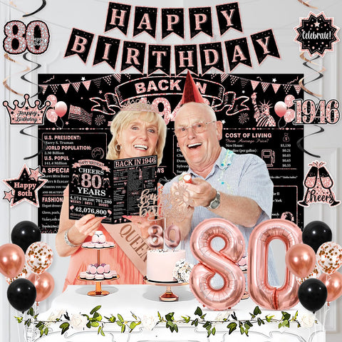 PopularLdo foil-80-balloon enhances the milestone with shiny, attention-grabbing numbers