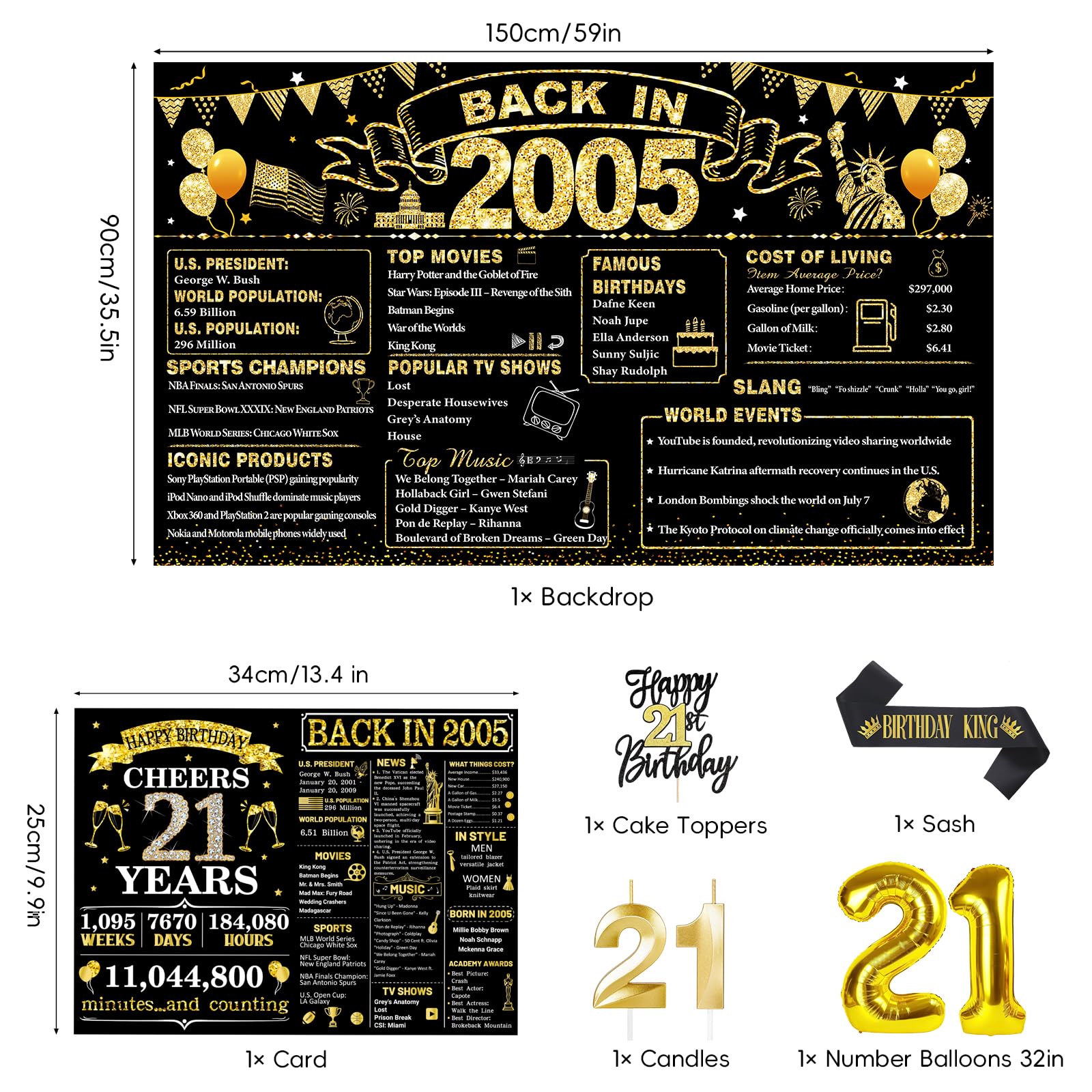PopularLdo foil-number-21 balloons add glamorous, long-lasting accent for photos.