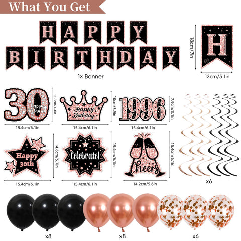 PopularLdo happy 30th birthday banner ideal for eye-catching party signage.