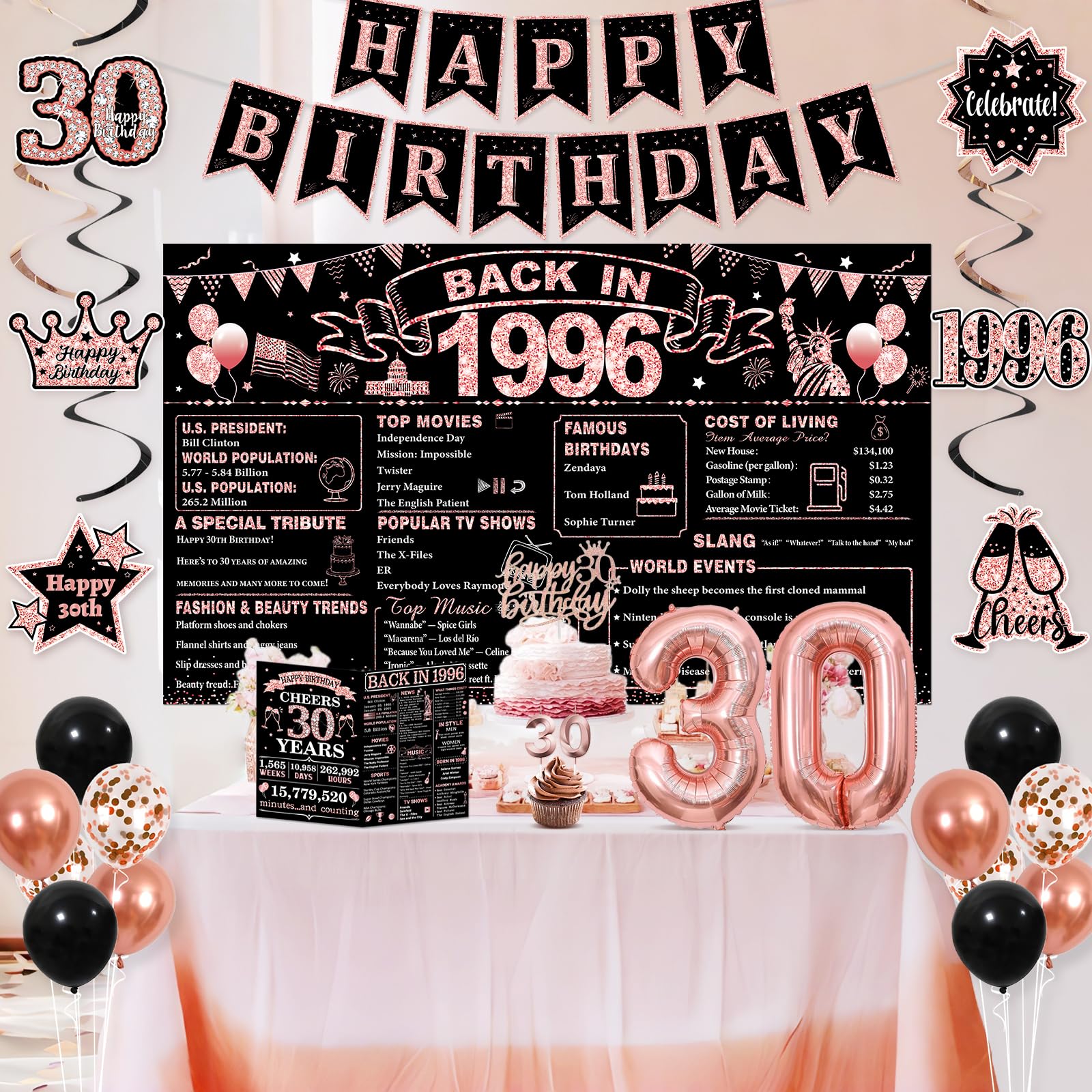 PopularLdo number 30 balloons highlight the milestone with bold focus.