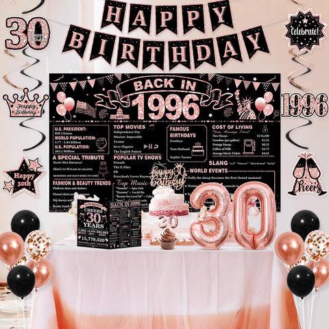 PopularLdo number 30 balloons highlight the milestone with bold focus.