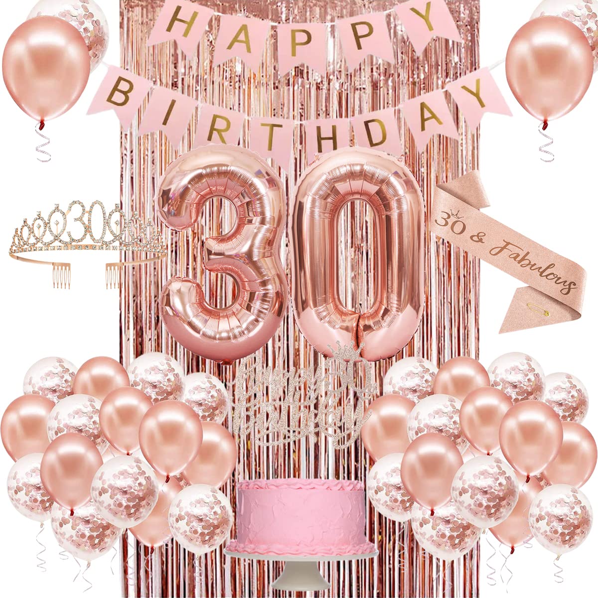 PopularLdo rose gold 30th sash for a stylish celebration