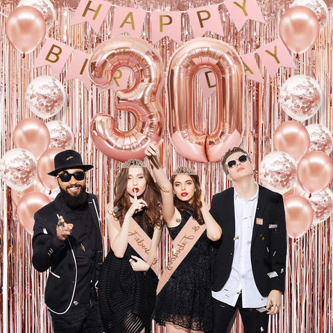 PopularLdo rose gold balloon set with 50 pieces for a vibrant party atmosphere