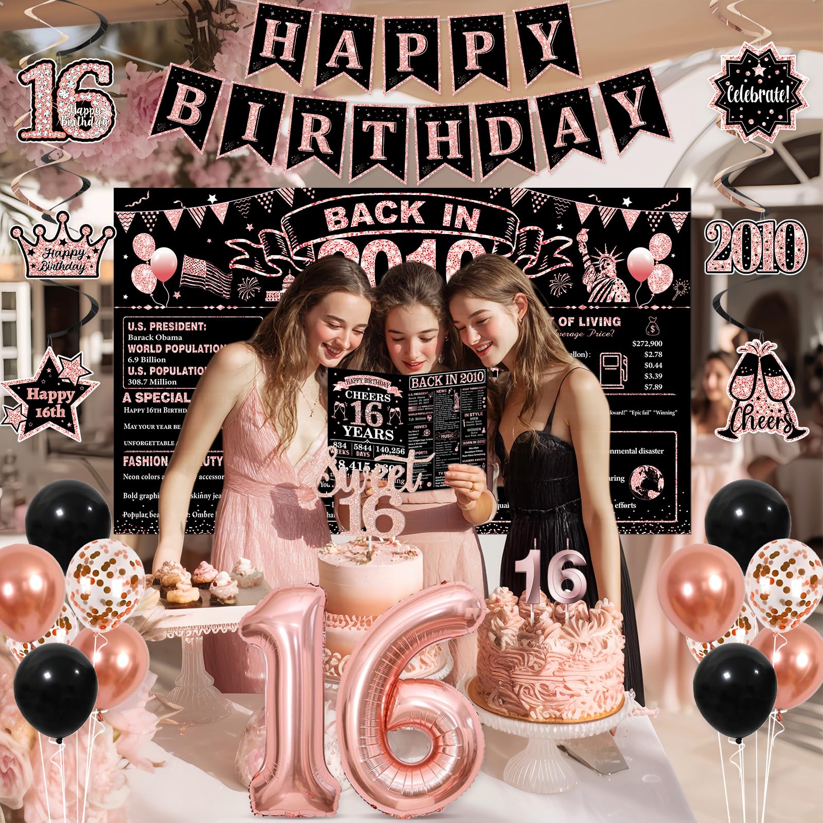 PopularLdo Sweet 16 candles complete the cake decor with a soft glow.