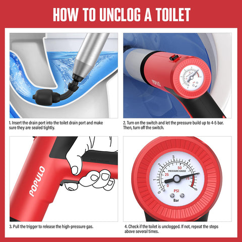 Versatile Populo drain unclogger for toilets, sinks, and showers.