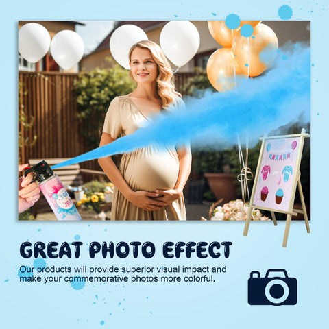 POPUPARTY baby boy theme color streak for a memorable reveal.