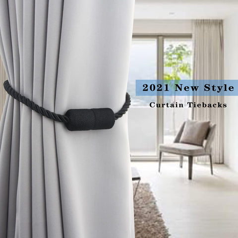 Porlau durable rope tiebacks for easy clipping and curtain holdback