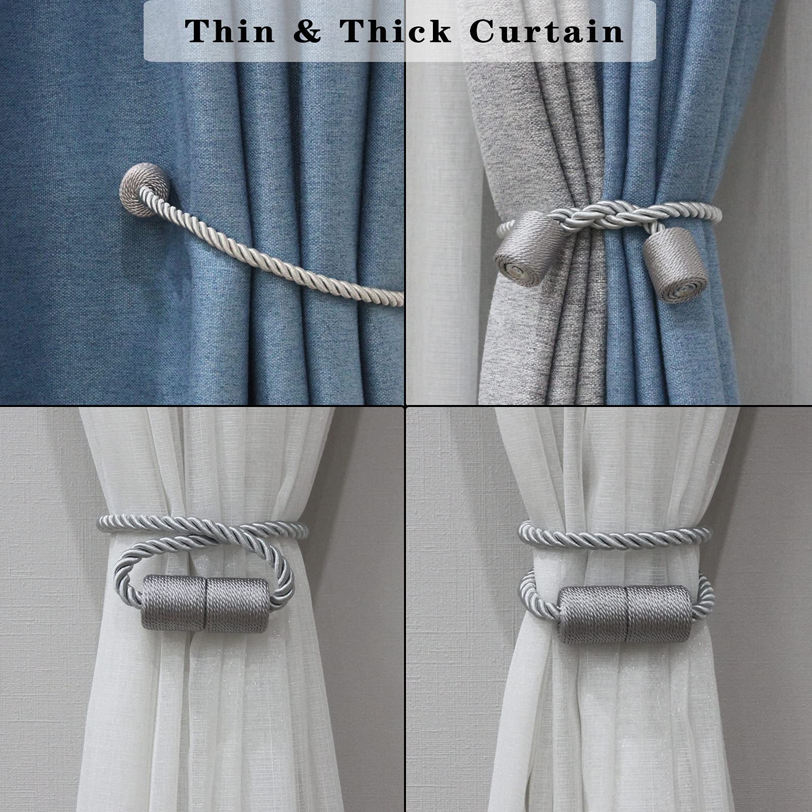 Porlau easy-clip design simplifies curtain adjustments without damaging fabric