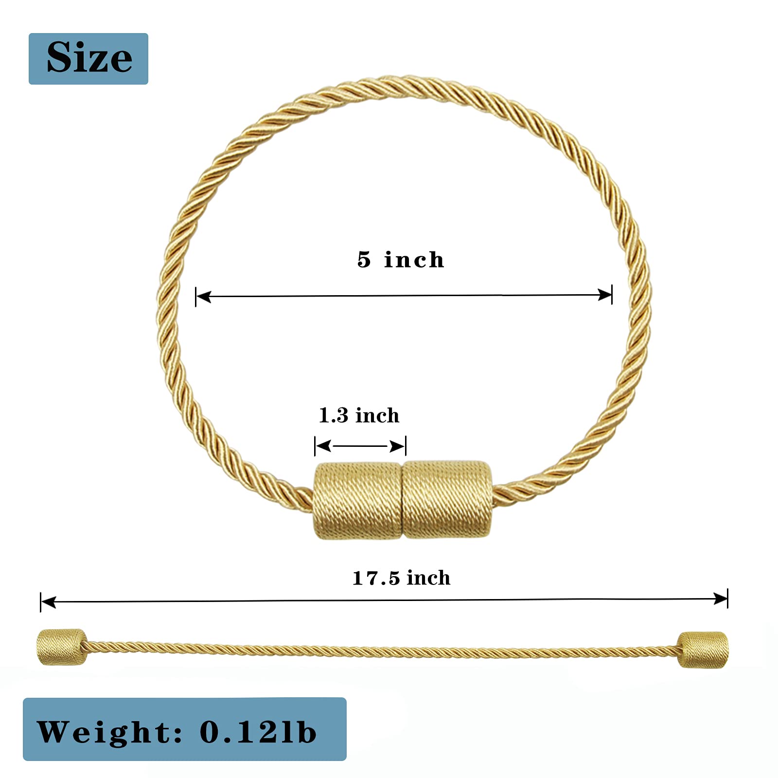 Porlau outdoor-ready gold tiebacks add elegant, durable style to windows