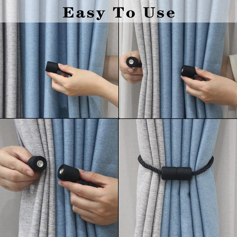 Porlau handwoven soft tiebacks for drapes add refined texture