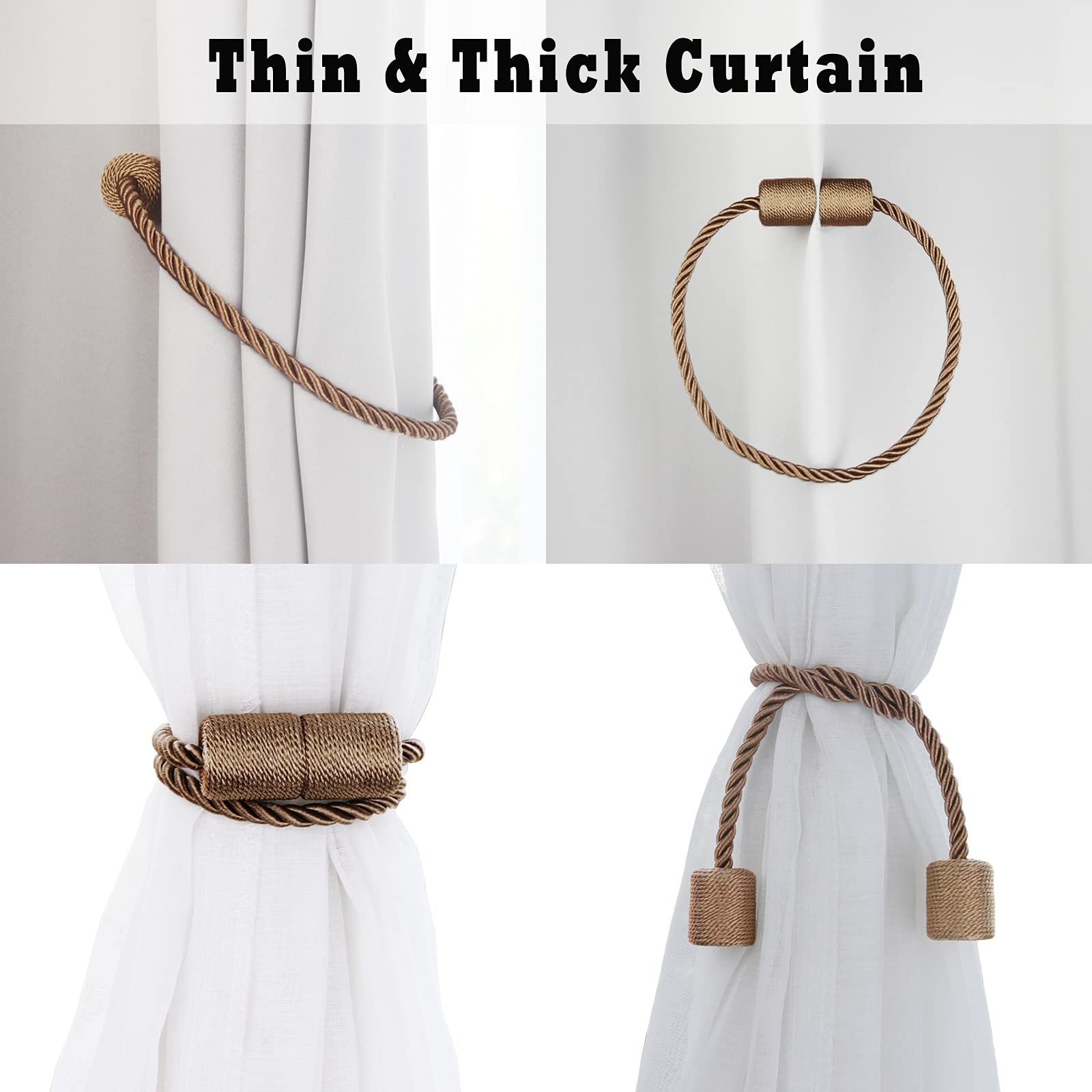 Outdoor-friendly appearance adds a clean decor touch to patio curtains