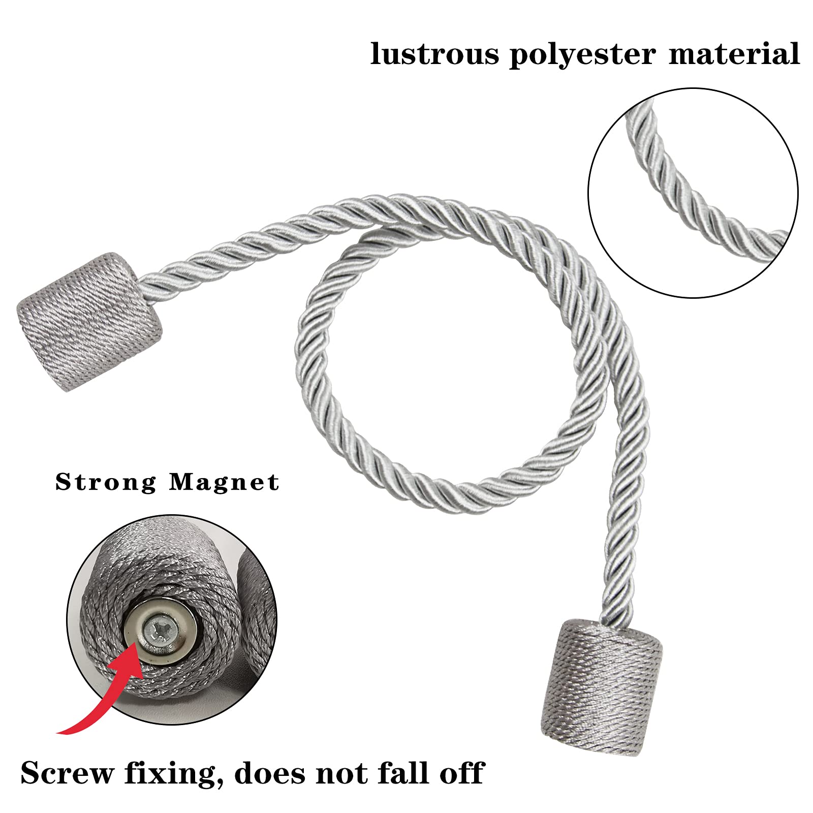 Porlau modern rope tiebacks offer stylish, easy drapery support for everyday use