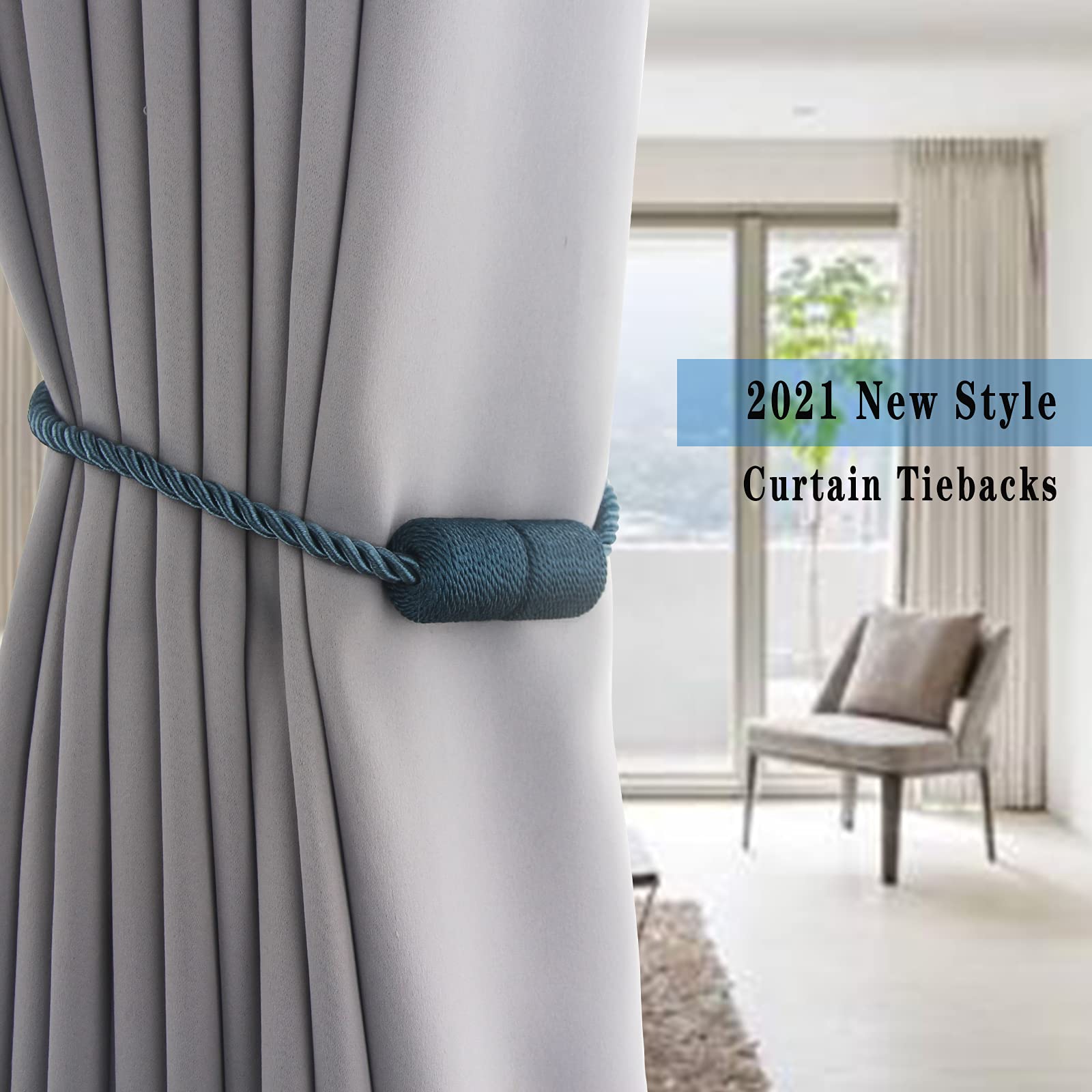 Porlau secure drapes without damage thanks to gentle tension and magnets
