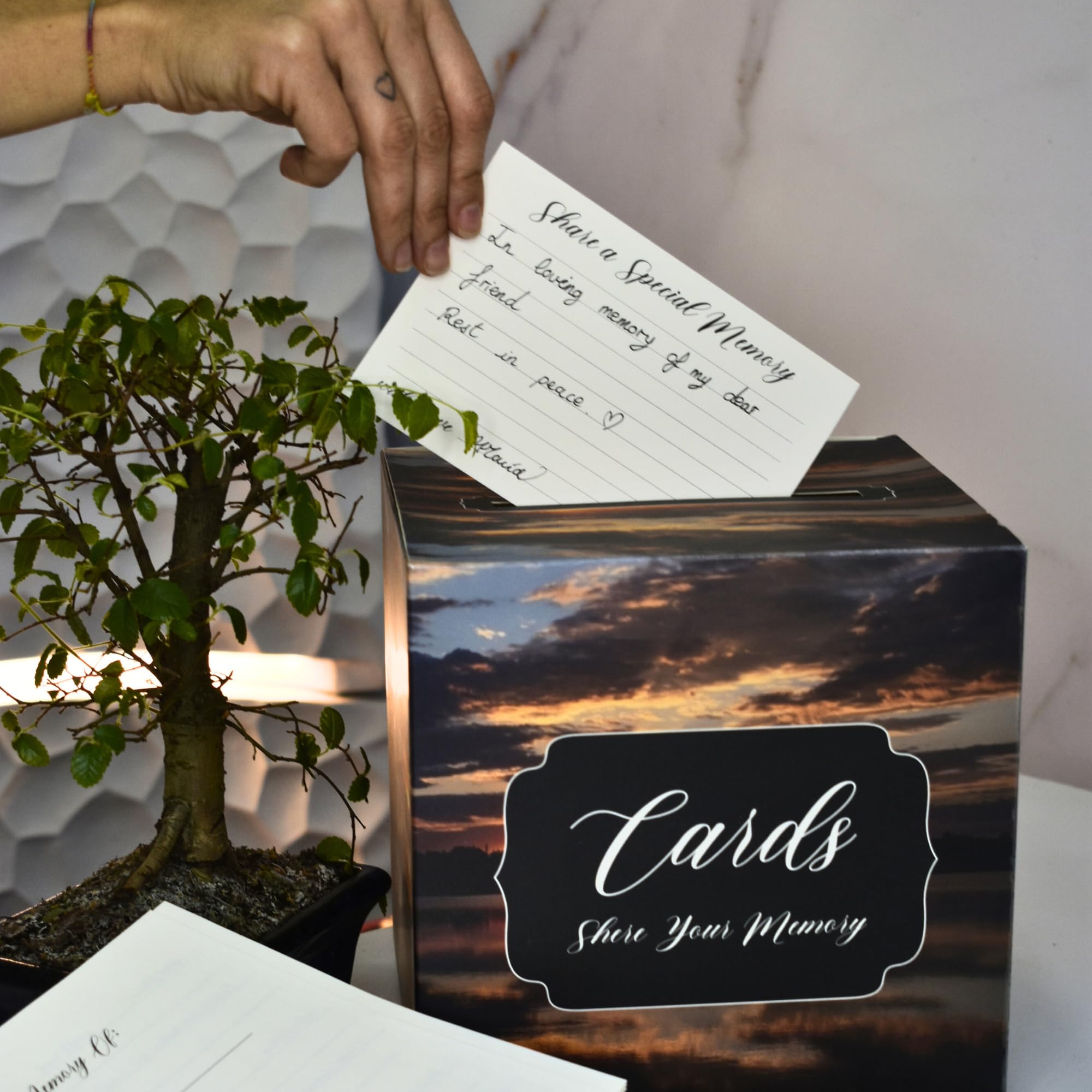 Portiche memorial service essentials arranged with tasteful design